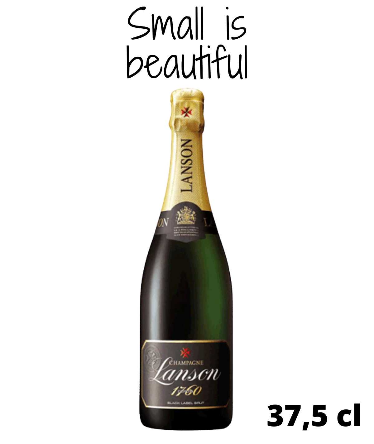 Mezza bottiglia di champagne LANSON Black Label Brut X 3