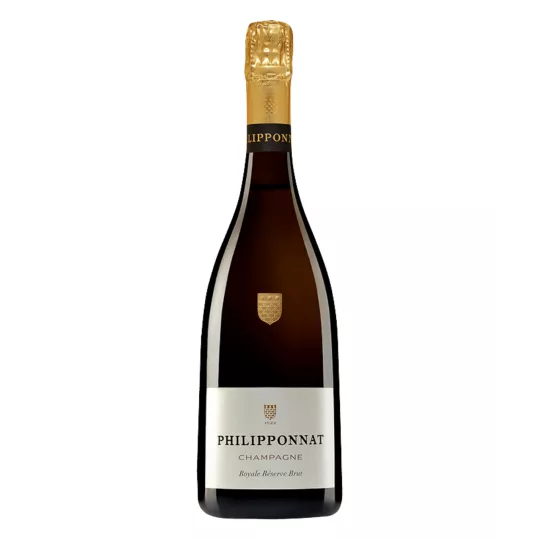 "Bottiglia di champagne Royale Réserve Philipponnat, oro intenso, schiuma fine, un capolavoro liquido