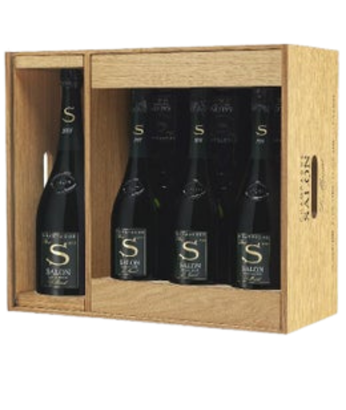 Set regalo champagne di lusso SALON Vintages  2004 2006 2007 2008  1 Magnum e 6 bottiglie